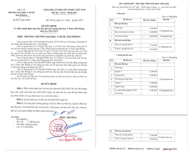 Trường đại học Y Dược Hải Phòng bất ngờ thay đổi thu học phí - Ảnh 2.