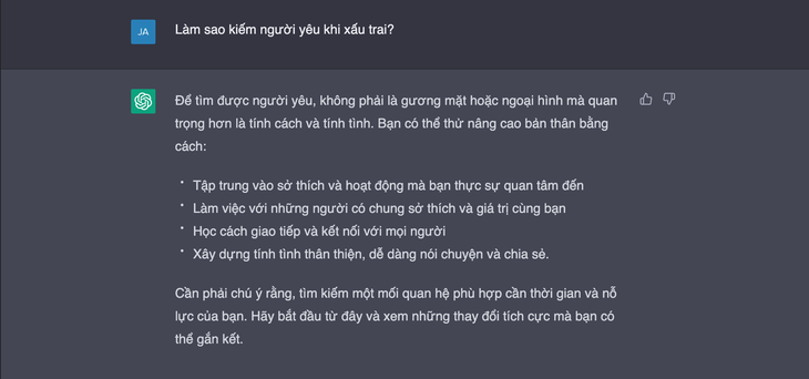 Trước 14-2, nhờ ChatGPT tư vấn để thoát ế và cái kết - Ảnh 1.