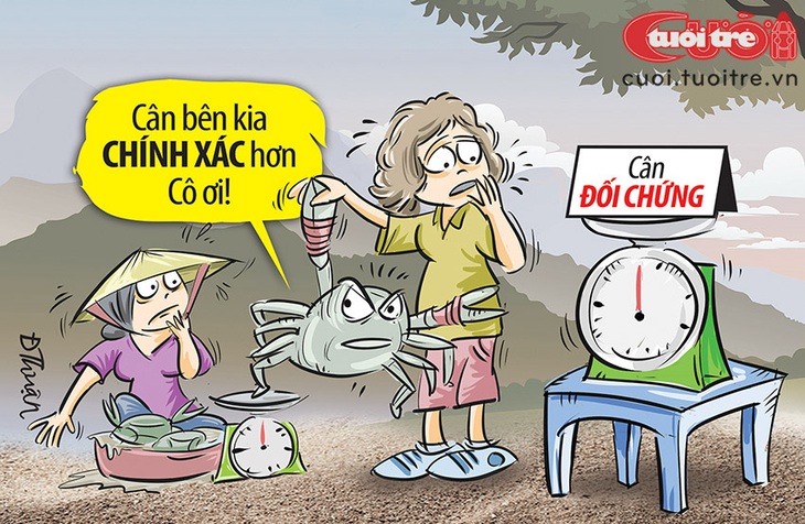 Chú cua bực mình vì bị cân điêu - Ảnh 1.