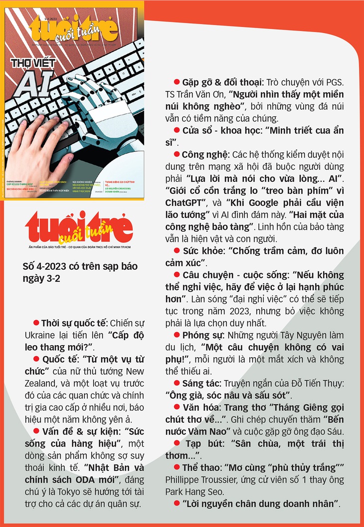 Tuổi Trẻ Cuối Tuần số 4-2023: Thợ viết AI - Ảnh 2.