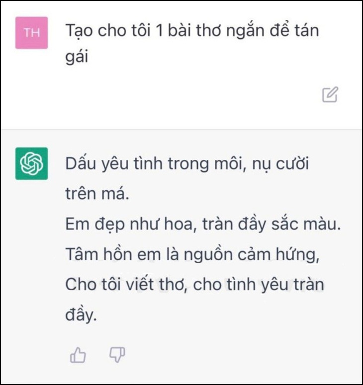 ChatGPT trổ tài làm thơ ngang phè phè nhưng vẫn được thả ha ha - Ảnh 1.