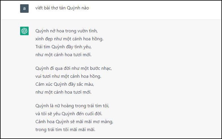 ChatGPT trổ tài làm thơ ngang phè phè nhưng vẫn được thả ha ha - Ảnh 4.