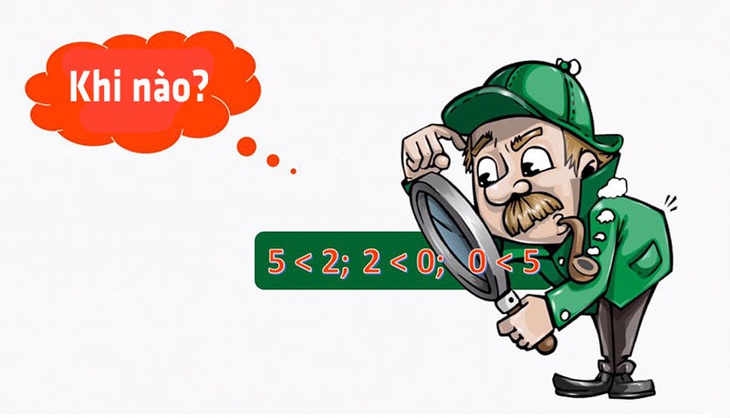 Đố vui: Khi nào 5<2; 2<0; 0<5 - Ảnh 1.