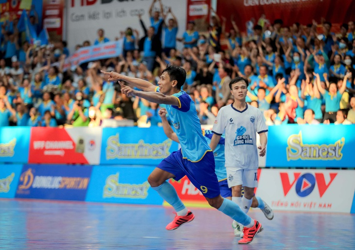 Hat-trick đầu tiên ở Giải futsal quốc gia 2023 - Ảnh 1.