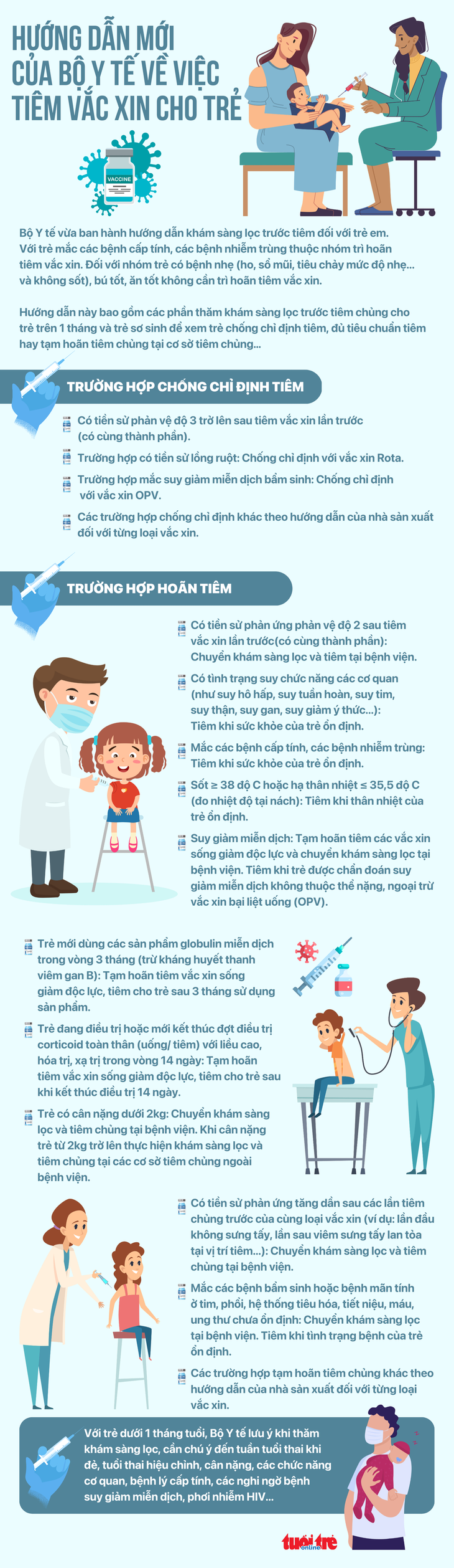 Bộ Y tế hướng dẫn tiêm chủng vắc xin cho trẻ em