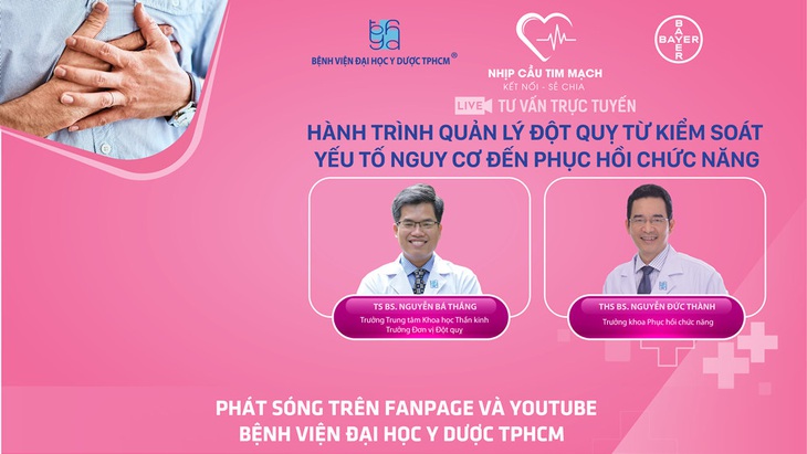 Chương trình tư vấn: quản lý đột quỵ từ kiểm soát các yếu tố nguy cơ đến phục hồi chức năng