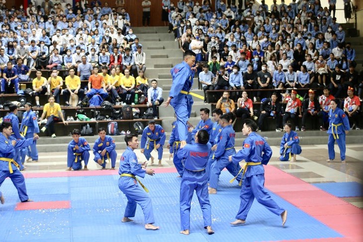 Vovinam thu hút nhiều khán giả ở giải tiền SEA Games 32 tại Campuchia cuối tháng 3 vừa qua - Ảnh: GIANG LÊ