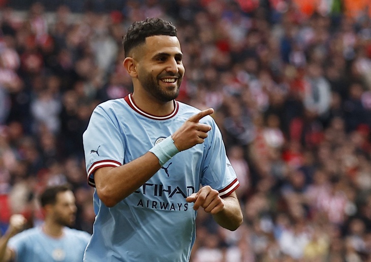 Mahrez lập hat-trick, Man City vào chung kết FA Cup - Ảnh 1.