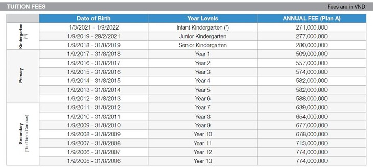 Học phí trường quốc tế tại TP.HCM vượt 900 triệu đồng/năm - Ảnh 2.
