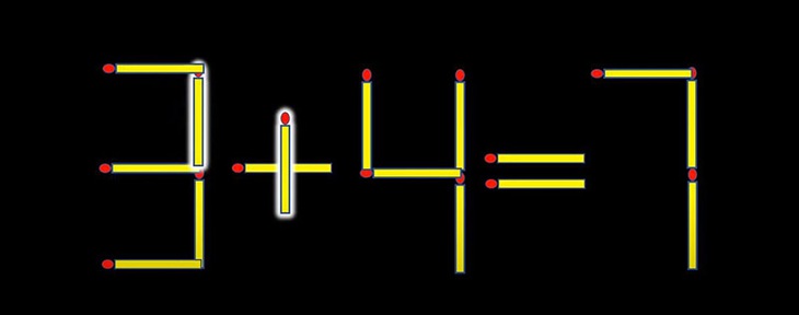 Di chuyển 2 que diêm để phép tính 6-4=7 thành đúng - Ảnh 3.