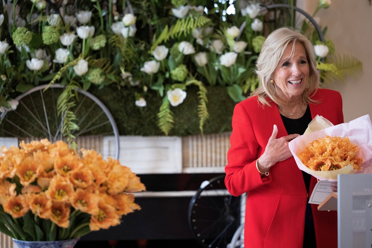 Hoa tulip mang tên Đệ nhất phu nhân Mỹ Jill Biden - Ảnh 2.