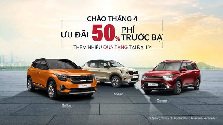 Kia Sonet, Kia Seltos và Kia Carens cũng nhận được ưu đãi 50% phí trước bạ