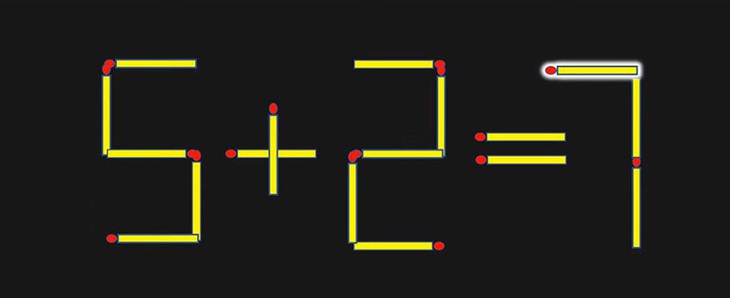 Di chuyển 1 que diêm để phép tính sai 2+6=2 thành đúng - Ảnh 6.