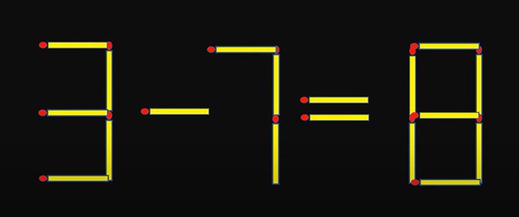 Di chuyển 1 que diêm để phép tính 7+1=0 thành đúng - Ảnh 4.