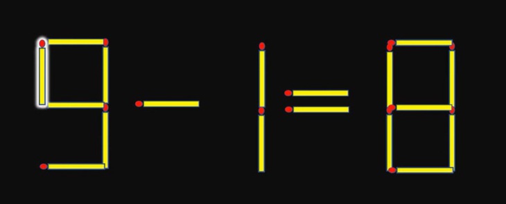 Di chuyển 1 que diêm để phép tính 7+1=0 thành đúng - Ảnh 6.