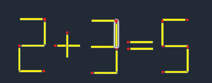 Di chuyển 2 que diêm để 5+3=5 thành phép tính đúng - Ảnh 9.