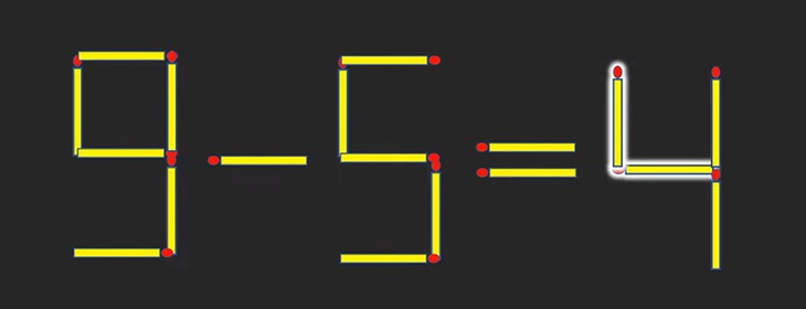 Di chuyển 2 que diêm để 9+9=1 thành phép tính đúng - Ảnh 3.