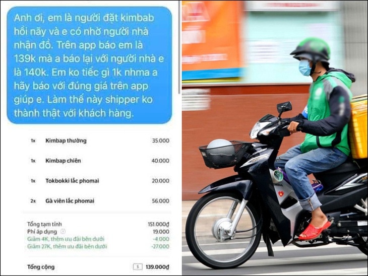 Ồn ào shipper làm tròn đơn hàng 139.000 đồng thành 140.000 đồng - Ảnh 1. Ồn ào shipper làm tròn đơn hàng 139.000 đồng thành 140.000 đồng - Ảnh 1.