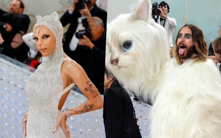 Met Gala 2023: Jared Leto, Doja Cat... hóa mèo trên thảm đỏ