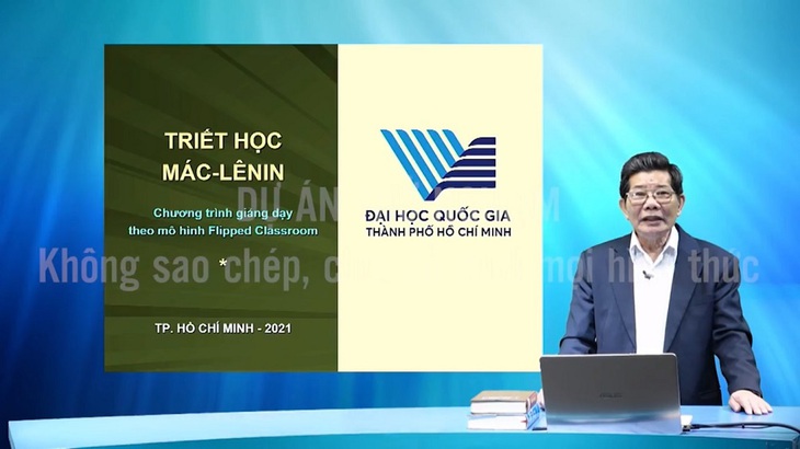 Giao diện bài giảng môn triết học Mác - Lênin trên hệ thống học liệu số ĐH Quốc gia TP.HCM - Ảnh chụp màn hình