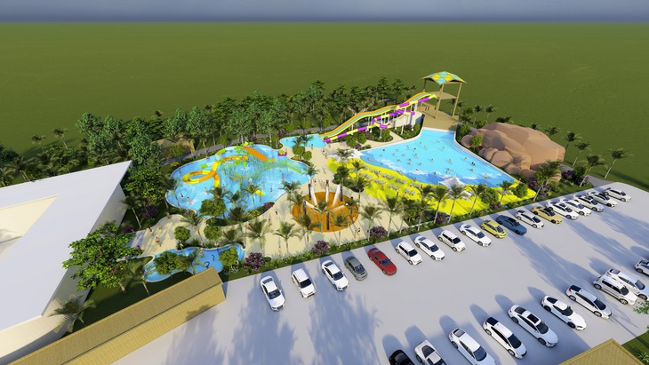 TTC Mekong Aqua Park - công viên nước lớn nhất Bến Tre dự kiến mở cửa vào tháng 6/2023. - Ảnh: D.K