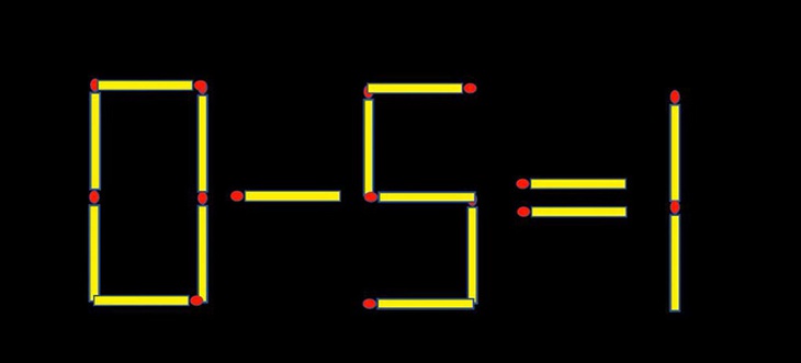 Di chuyển 2 que diêm để phép tính 7-0=6 thành đúng - Ảnh 7.