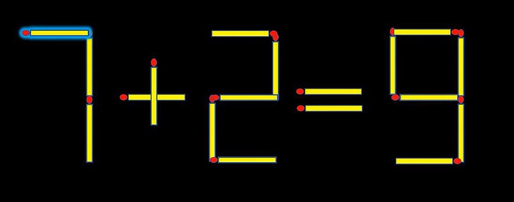 Di chuyển một que diêm để phép tính 1+2=8 thành đúng - Ảnh 3.