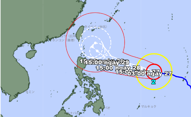 Siêu bão Mawar hướng về phía bắc Philippines, Việt Nam theo dõi sát - Ảnh 3.