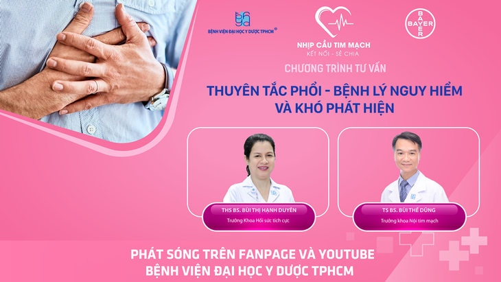 Chương trình tư vấn: thuyên tắc phổi - bệnh lý nguy hiểm và khó phát hiện