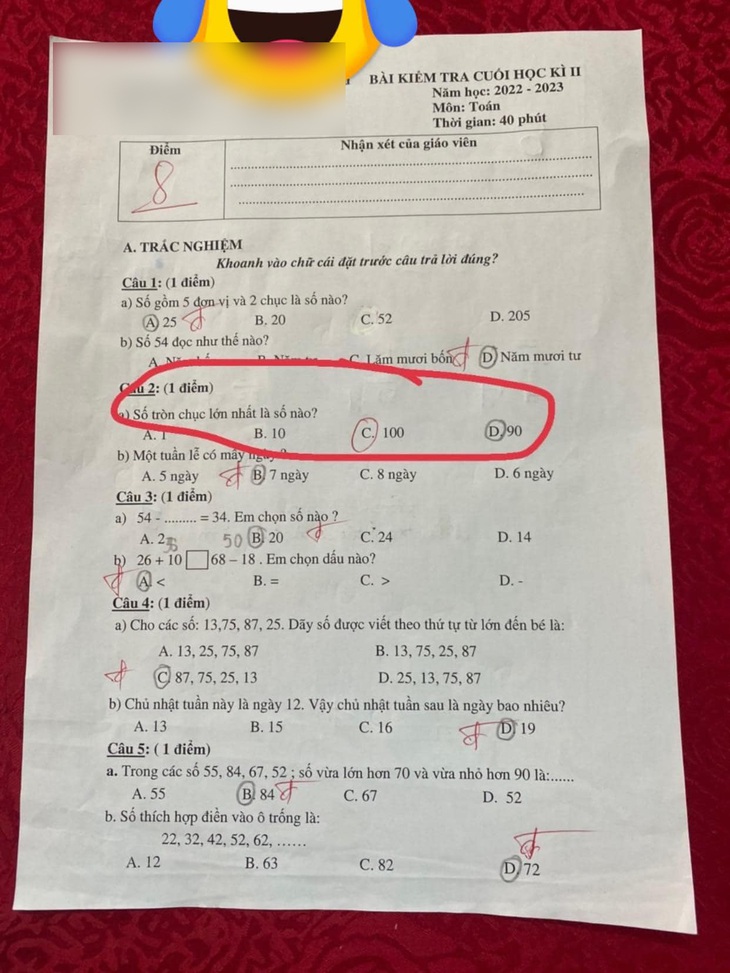 Ông bố bị chửi quá trời khi hỏi 100 là số tròn chục lớn nhất? - Ảnh 1.