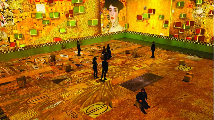 Triển lãm &quot;toàn nhập&quot; với các tác phẩm của họa sĩ Áo Gustav Klimt. Ảnh: wien.info