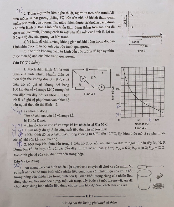 Sai sót hiếm gặp: Tổng điểm đề thi lớp 10 chuyên vật lý ở Hà Nội chỉ có 9,5 - Ảnh 2.