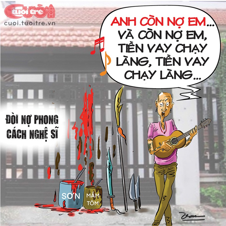 Đòi nợ thuê theo phong cách nghệ sĩ - Ảnh 1.