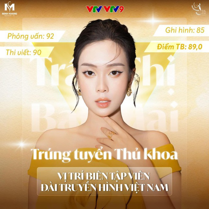 Hé lộ danh tính hoa hậu đứng đầu trong đợt thi tuyển biên tập viên, người dẫn chương trình của VTV9 - Ảnh 1.