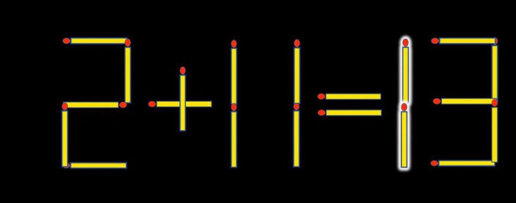 Di chuyển hai que diêm để 2+0=3 thành phép tính đúng - Ảnh 3.