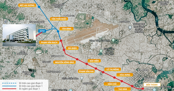 Sở đồ dự án toàn tuyến metro số 2 - Ảnh: MAUR