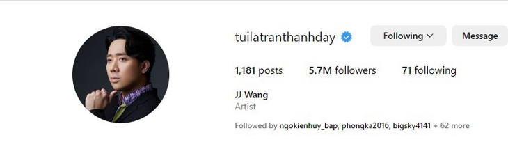 Trấn Thành bất ngờ đổi tên thành JJ Wang - Ảnh 1. Trấn Thành bất ngờ đổi tên thành JJ Wang - Ảnh 1.