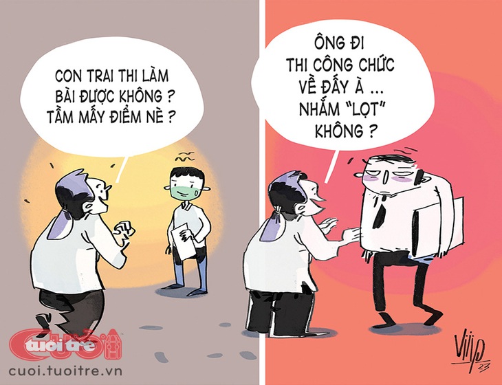 Hai cha con cùng đi thi làm mẹ lo mất ăn mất ngủ - Ảnh 1.