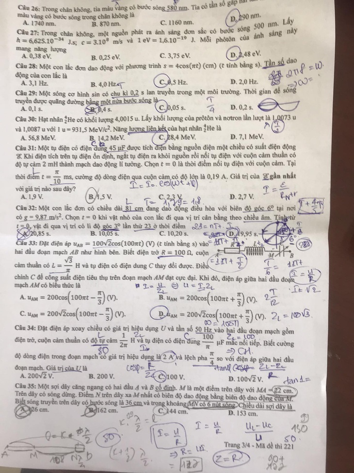 Đã có đề Vật lý kỳ thi tốt nghiệp THPT 2023 - Ảnh 3.