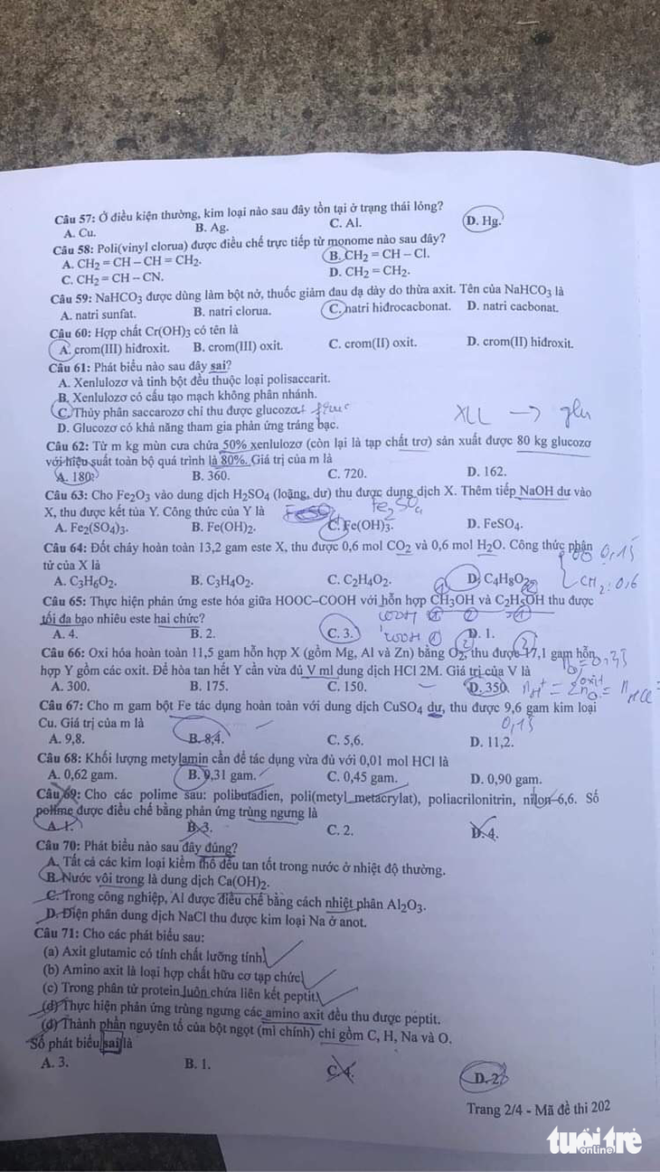 Đã có đề Hóa kỳ thi tốt nghiệp THPT 2023 - Ảnh 3.