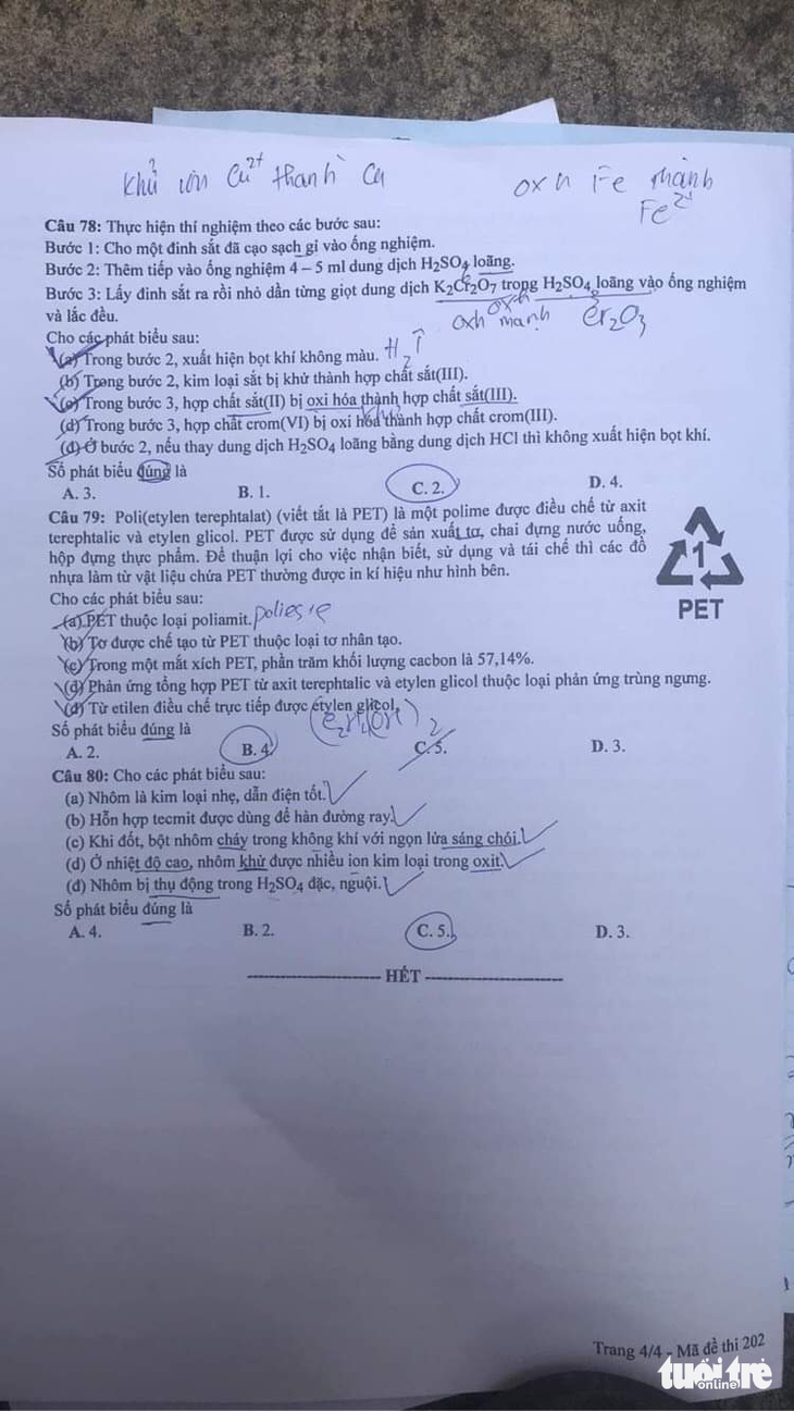 Đã có đề Hóa kỳ thi tốt nghiệp THPT 2023 - Ảnh 5.