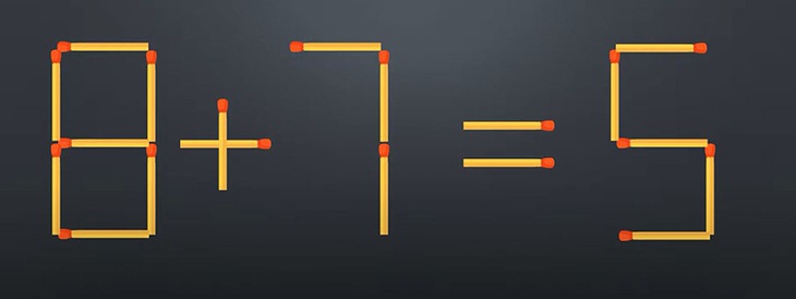 Thử tài IQ: Di chuyển hai que diêm để 8+7=0 thành phép tính đúng - Ảnh 4. Thử tài IQ: Di chuyển hai que diêm để 8+7=0 thành phép tính đúng - Ảnh 4.