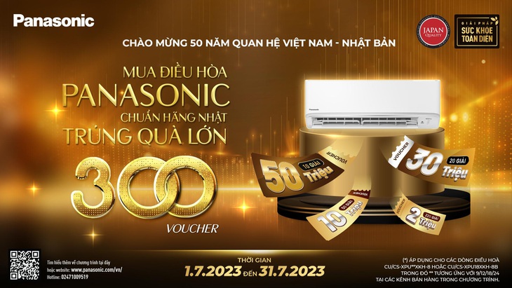 Chương trình ưu đãi “Mua điều hòa Panasonic, Chuẩn hãng Nhật, Trúng quà lớn” kéo dài từ 1-7 đến 31-7 - Ảnh: Panasonic