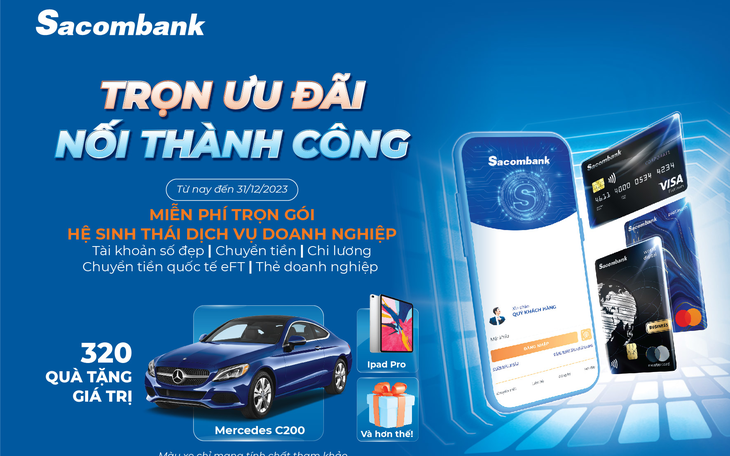 Sacombank ưu đãi lên đến 80 tỉ đồng dành cho khách hàng doanh nghiệp