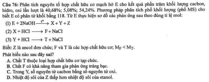 Giáo viên phản ánh đề thi tốt nghiệp THPT môn hóa có nhiều lỗi - Ảnh 6.