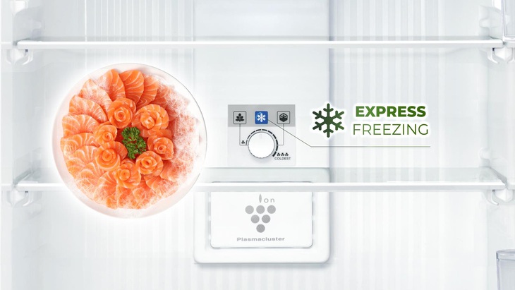 Chế độ Express Freezing cấp đông nhanh chóng chỉ với 1 nút nhấn