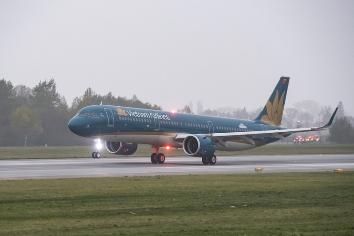 Vietnam Airlines hủy 6 chuyến bay đến Hải Phòng và đổi giờ cất cánh nhiều chuyến bay giữa Hải Phòng và TP.HCM ngày 18-7 để tránh bão - Ảnh: VNA