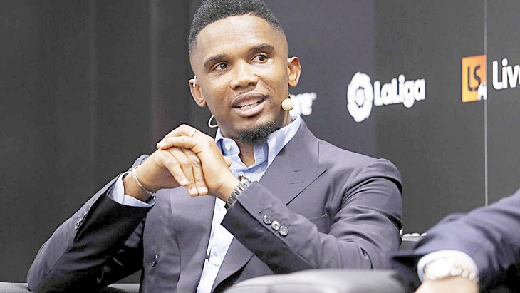 Samuel Eto’o đang phải đối mặt với nhiều cáo buộc chỉ sau 2 năm làm chủ tịch Liên đoàn Bóng đá Cameroon (FECAFOOT) - Ảnh: AP