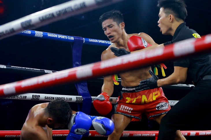 Trương Cao Minh Phát giành đai WBC muay Thái hạng super featherweight - Ảnh: H.T.