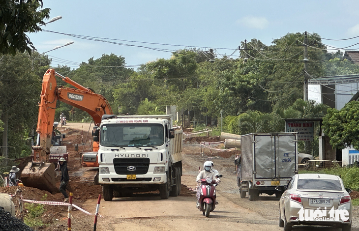 Tuyến đường đã thi công nhưng vướng phải những kiến nghị xem xét kết quả 